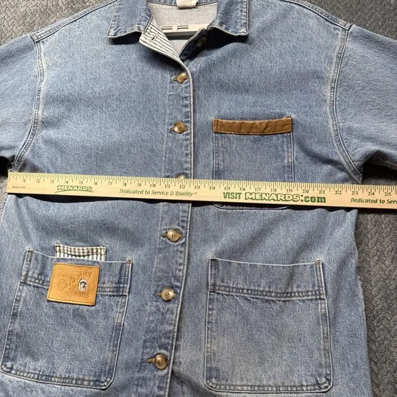 VTG Denim Chore Coat XL Heavy Duty Work Jacket Bucky Calamity Jeans USA Deadwood - Picture 11 of 13